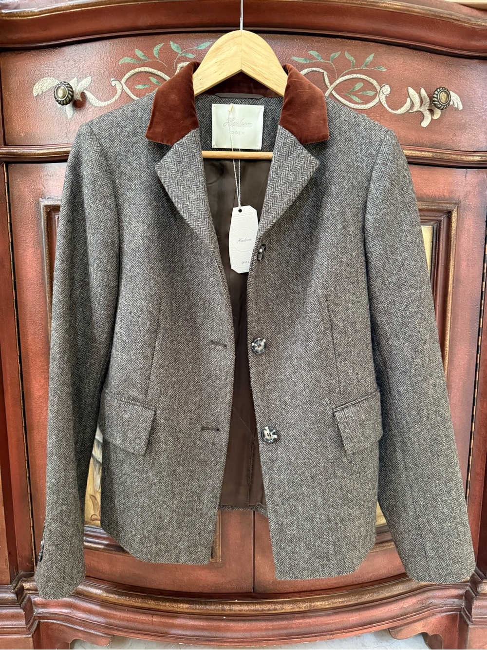 Doen Heirloom LENNON BLAZER ENGLISH HERRINGBONE - Size M - Picture 8 of 12